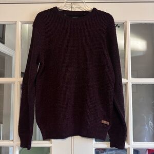 Buffalo David Bitton Red Chunky Knit Crewneck